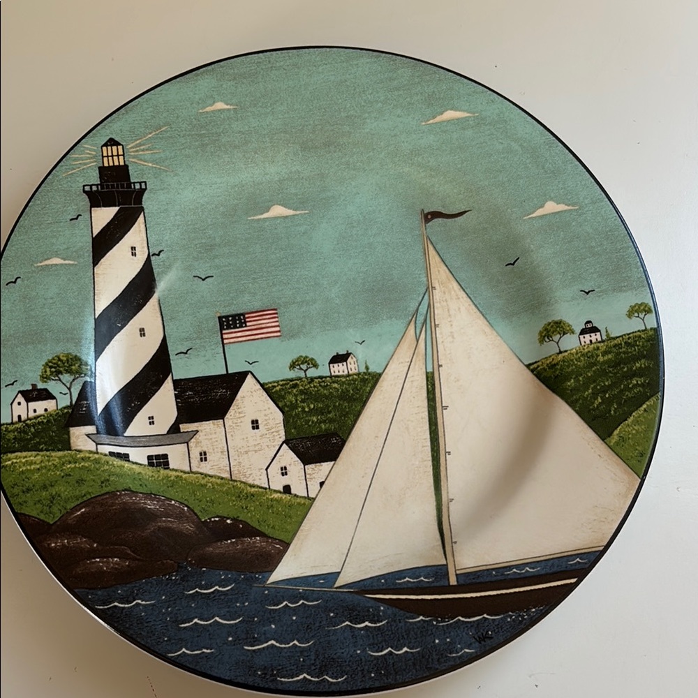LIGHTHOUSE PLATES service of 8